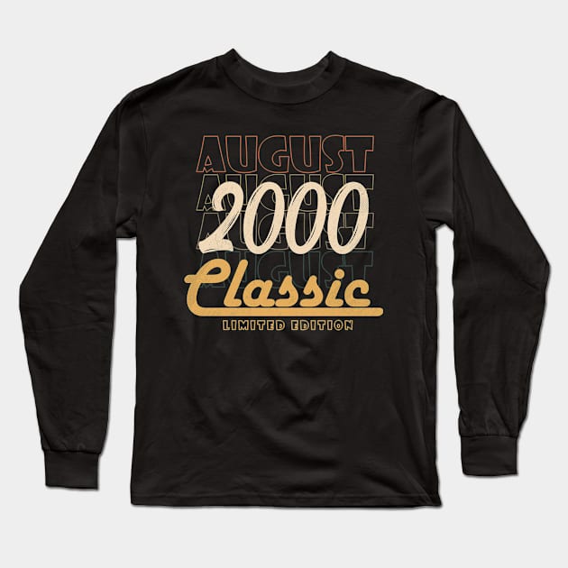 august 2000 birthday Long Sleeve T-Shirt by BizZo